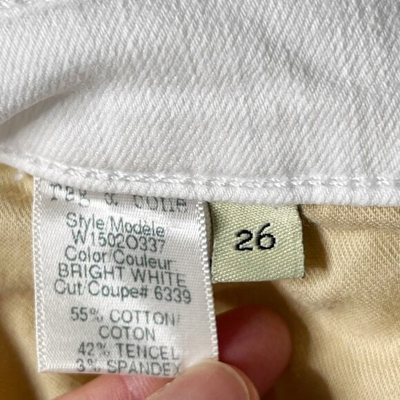 Rag & Bone Womens 26 Bright White The Skinny Denim Jeans Cotton Tencel Stretch - Picture 8 of 9